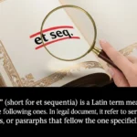 what does et seq mean in law