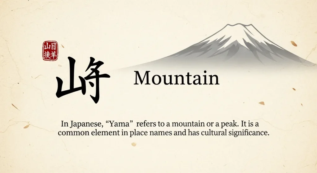 what does yama mean in japanese