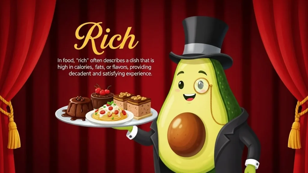 What Does Rich Mean in Food