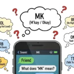 what does mk mean in a text