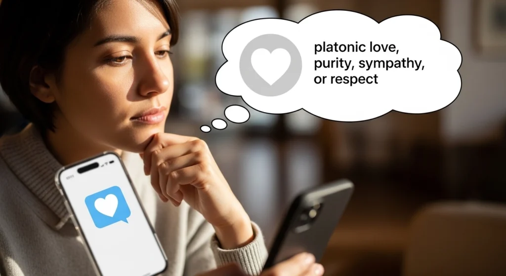 what does white heart mean in text