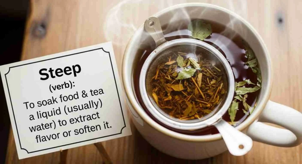 what does steep mean in cooking